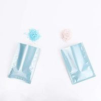 Glossy Blue Heat-Sealable Portable Open-Top Mylar Single-Serving Sample Packets (1.5 oz (3.9" x 5.9"))