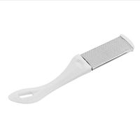 Healifty Double-Side Foot File Double-Sided Metal Matte File Grinding Stone Feet Pedicure Rasp Feet Beauty Tool (White)