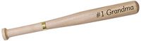 Dimension 9 Laser Engraved Personalized Maple Wood Baseball Bat Name Ballpoint Pen with Twist Off Cap and Gold Accents Refillable - #1 Grandma (BATM-#1 Grandma)