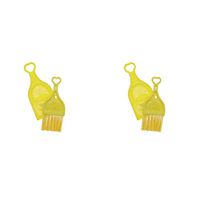 Yellow Mini Dustpan with Brush - Set of 2