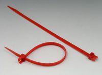 10-1/2" Releasable Nylon Cable Ties with 50 lb. Tensile Strength - Red (1000 Ties) - AB-84-2-03R