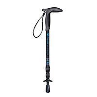 Crutches Carbon Fiber Ultra Light Three-Section Cane Outdoor Trekking Pole with Lock Telescopic Crutch Mountaineering Equipment (Color : Blue, Size : 26cm)