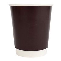 8 oz Disposable Paper Coffee Cups - Double Wall Brown Hot Paper Cups - Extremely - Hot Cup Factory - 500 Count