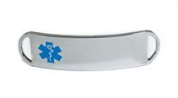 Custom Engraved Medical ID Alert Plate with Embossed Emblem. D-Style, Premium Series.