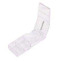 XIHAA Multi-Functional Pill Cutter, Adjustable Size Knife Convenient Protable Medical Tablet Cutter Pill Case(3PCS),Clear