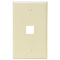 Leviton 41080-1AP 1-Gang 1 Port QuickPort Plastic Wallplate - Almond
