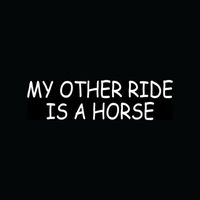 My Other Ride is A Horse Sticker Pony Ride Vinyl Decal Unicorn Farm Cute Animal - Die Cut Vinyl Decal for Windows, Cars, Trucks, Tool Boxes, laptops, MacBook - virtually Any Hard, Smooth Surface