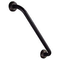 Oil Rubbed Bronze Brass Grab Bar Holder Radian Angle Black Antique Bathroom Shower Safety Grab Holder 19.6 Inches