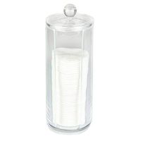 Xisheep Cos Organizer, Cosmetic Organizer Compactor Container Make-Up Discs Diam 7.5 x 20h cm Housekeeping Organizers Home Decorations, for Easter White