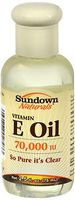 Sundown Naturals Vitamin E Oil 70,000 IU - 2.5 oz, Pack of 4
