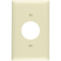 Pass & Seymour SP7IU 1 Gang Single Outlet Opening Urea Wall Plate, Ivory