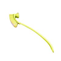 Loghot Plastic Arcuated Thickening Double-Sided Toilet Cleaning Brushes with Plus Long Handle (Random Color: Blue,Green,Pink)