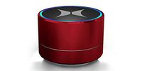 Xtreme Mini Round Helix Light-Up Bluetooth Speaker (Red)