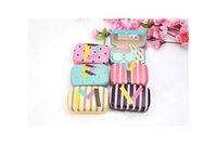 Cute Letter Companion Box Leather Box 6 Types Contact Lens case Lenses Container,Random