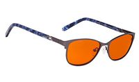 Blue Light Blocking Computer Reading Glasses - Women-Acetate Temple (Gunmetal, 0.75)