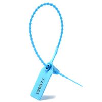 100 Numbered Tamper Evident Fire Extinguisher Security Seals Self-Locking Zip Ties Pull Tight Plastic Security Locks(Blue)