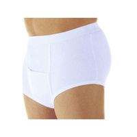 Men's Horizontal Fly Incontinence Briefs - Washable Reusable Bladder Control Underwear 3X - Single