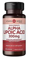 Vitamin World Alpha Lipoic Acid 300 mg.Beneficial antioxidant* c0