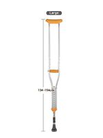 HANGERÂ Crutch Underarm Adjustable Height Adult Red Dot Axilla Crutches Small Medium Large, Large
