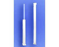 Wow Plastics Inc. Giant Straw 10.25" - Paper Wrapped - Clear - 4/350 (1,400/Case)