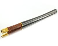 5.9"/150mm New Lady's Leather-Metal Slim Cigarette Holder, Audrey Hepburn
