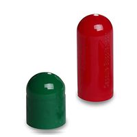 PureCapsUSA - 1,000 Separated Gelatin Size 00 Capsules (Green/Red)