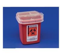 COVIDIEN/MEDICAL SUPPLIES PHLEBOTOMY SHARPS CONTAINERS Sharps Container, ½ Qt, Autodrop, Red, 100/cs