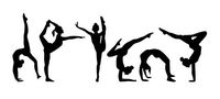 JS Artworks Gymnastics Girls Vinyl Decal Sticker (Black)