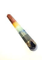 CRYSTALMIRACLE Seven Chakra Generator Point Wand Crystal Healing Metaphysical Gemstone Reiki FENG Shui Gift Positive Energy Peace Health Wealth Success Spiritual Meditation Aura