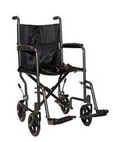 Transport Wheelchair Lightweight 19 lbs (19", Black)