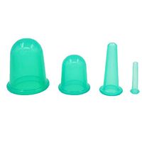 UpBeauty Body Anti Cellulite Silicone Vacuum Massage Back Massager Cupping Cups Back Massagers 4 pcs Pink