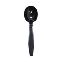 Karat U3522B 5.6" Poly-Wrapped Heavy-Weight Disposable Soup Spoon, Black (Pack of 1000)