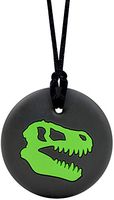 Munchables Dinosaur Skull - Sensory Chew Necklace for Boys (Green)