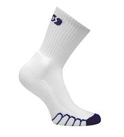 Eurosocks Slam Silver Crew Socks with Plantar Compression (Pair), White/Navy, Large