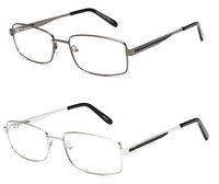Slim Metal Rx Frames Durable Prescription Ready Clear Lens Glasses Spring Hinge