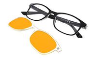 Reading Glasses Women Men with Magnet Clip-ons - Polarized Photochromic Lens - Anti Blue Glare Black-Clear +2.25