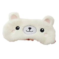 ACTLATI Cute Cartoon Bear Sleeping Eye Mask Breathable Sleep Aid Cover Animal Elastic Blindfold