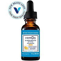 Vitamin Liquid D3 1000IU, Supports Bone Immune Health, Aids in Healthy Cell Growth Calcium Absorption, Citrus Flavor, 1 Fluid Ounce by The Vitamin Shoppe