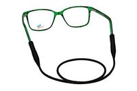 Pack of 2 Retainers for Eyeglasses | Unisex Anti Slip Adjustable Rubber Strap for Glasses Readers, Sunglass,Eye Glasses Strap Chain, for Men and Women (Black)