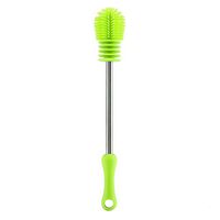 CHUNKUNA Long Bottle Brush Cleaner for Washing Wine, Beer, Decanter, Baby Bottle, Thermos, Glass Jugs and Sport Bottles (Green)