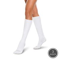 SmartKnit Seamless Diabetic Over-The-Calf Socks 3 Pack - Large - White