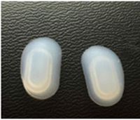 BEHLINE Eyeglass Nose Pads High Quality Silicone Push on for Oakley Bolon Sunglasses,Black (Clear)