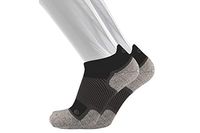 OS1st WP4 Wellness Performance Socks ideal for diabetics, sensitive feet and circulation support (Large, Black No-Show)