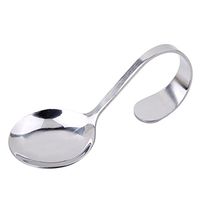 Myhouse Stainless Steel Curved Handle Spoon Creative Style Spoon Salad Dessert Spoon (Style 1)