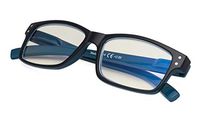 Blue Light Blocking Computer Reading Glasses Plastic Readers UV Protection Anti Reflective Anti Glare for Men Women Black Blue Frame +3.0