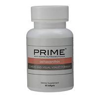 Prime Astaxanthin Cardio and Visual Vitality Formula, Anti-Aging Nutraceuticals, Promotes Optimal Cardiovascular Health & Function, Combats Free Radicals, Market America (30 Soft Gels)
