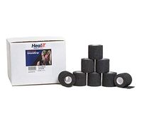 HealiT ShieldGrip™ Cohesive Bandage 2inch-Wide Self Adherent Athletic Wrap Medical Tape, Elastic Flexible Breathable First Aid Gauze Ideal for Stretch Ankle Sprains, Swelling - Black - 24 Pack/Case
