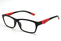 ColorViper 6904 Semi-Rimless Flexie Reading Glasses NEW COLOR (Z3 matte black red, 2.50)