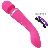 Mini Wand Massager by Gladton – Magic Stress Relief Wand Massager for Muscle Aches, Sports Recovery. Wand Massager for Back Neck Shoulder Body Massage Women Men. Smooth Silicone Massage Wand (Rose)