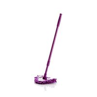 Guerbrilla 1Pec 180 Degrees Rotating Hi-Reach Dust Cleaning Floor/Floor/Car/Sofa/Pet Hair/Scraps Long Handle Triangle Chenille Fabric Remover Mop(Purple)